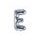 "E" betű fólia lufi, 35 cm, ezüst (NEM Tölthető héliummal)