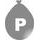 Balónek písmeno P strieborné