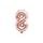Balón foliový číslice růžovozlatá - Rose Gold 35 cm - 8 (NELZE PLNIT HELIEM)