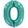 Balloon foil numerals turquoise (Tiffany) 115 cm - 0