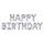 Balloon foil inscription birthday - HAPPY BIRTHDAY - silver 340 x 35 cm - Balloon