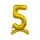 Zlatý foliový balón číslice na podstavci, 74 cm - 5