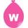 Balónek písmeno W růžové