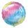 Balón foliový 45cm kulatý DUHOVÝ- RAINBOW - Happy Birthday - narozeniny
