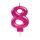 Svíčka číslo 8 růžová