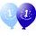 Balónek modrý KRÁSNÉ NAROZENINY číslo 1 - 5 ks