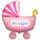 89 cm Foil Balloon - Baby Carriage for Girls