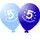 Balónek modrý KRÁSNÉ NAROZENINY číslo 5 - 5 ks