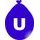 Balónek písmeno U modré