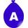 Balónek písmeno A modré