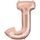 Písmeno J růžovo-zlaté foliový balónek 83 cm