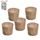 Cork Stopper - Set of 5, 3.7x3.3x3 cm
