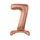 Balón foliový číslice RŮŽOVO ZLATÁ / ROSE GOLD na podstavci, 74 cm - 7
