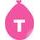 Balónek písmeno T růžové