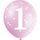 Balónky 1. narodeniny DIEVČA - 5 ks - 30 cm - RŮŽOVÉ