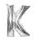 Léggömb fólia "K" betű 115 cm