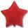 Balloon foil 45 cm Star red