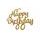 Gold cake topper Happy Birthday 14 cm