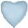 Balloon foil 45 cm Heart light blue