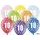 Thick Balloons 30 cm metallic mix - Birthday No.10