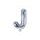 Balón foliový písmeno "J", 35 cm, stříbrný (NELZE PLNIT HELIEM)