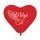 Balloon heart red 25cm print I LOVE YOU - 1 pc