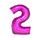 Ružový fóliový balón číslica 35 cm - 2 (NEPLNITE HELIEM)
