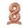 Balón foliový číslice RŮŽOVO ZLATÁ / ROSE GOLD na podstavci, 74 cm - 8