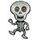 Foil balloon Skeleton 82 cm - Halloween - black and grey