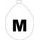 Fehér M betűs lufi