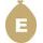 Balónek písmeno E zlaté