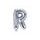 Fólia léggömb "R" betű, 35 cm, ezüst (NEM Tölthető héliummal)