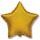 Fóliový balón 45 cm Hvězda zlatá