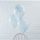 Léggömbök 30cm - átlátszó kék konfettivel - 6 db