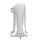 Balónové číslice strieborné - SILVER 115 cm - 1