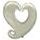 Foil balloon Heart - silver 90 cm