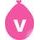Balónek písmeno V růžové