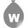 Balónek písmeno W stříbrné