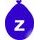 Balónek písmeno Z modré