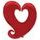 Foil balloon Heart twisted - red 90 cm