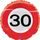 Balloon foil traffic sign 30, 43 cm