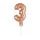 Balloon foil numerals - 3 - ROSE GOLD 12,5 cm with holder