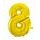 Balloon foil digits gold - Gold 115 cm - 8