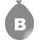 Balónek písmeno B stříbrné