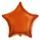 Balloon foil 45 cm Star orange