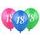 Balloons with printed number - 18, 3 pcs in pack 28 cm