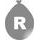 Balónek písmeno R stříbrné