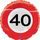 Balloon foil traffic sign 40, 43 cm