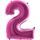 Balloon foil numerals pink - Pink 115 cm - 2