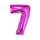 Pink Foil Balloon Number 7 35 cm - (CANNOT BE FILLED WITH HELIUM)